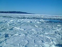 船からみた流氷